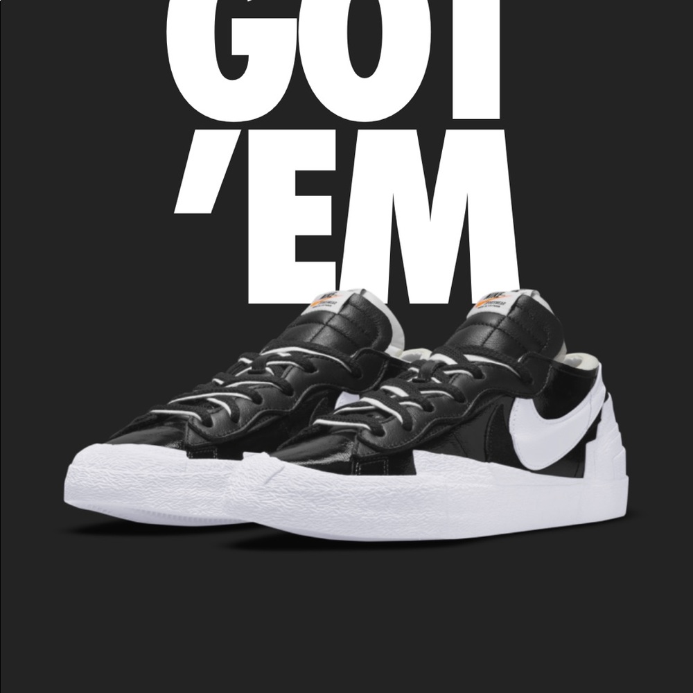 Nike Blazer Low Sacai- NWT; never worn or tried on! Brand new in box; Men’s 10.5